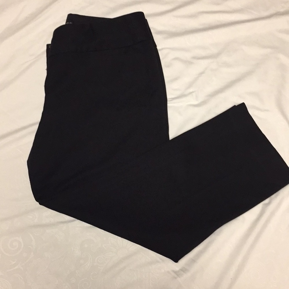 Black cropped dress pants